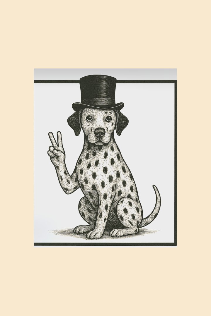 Spot the Dalmatian poster — 12 by 18 inches